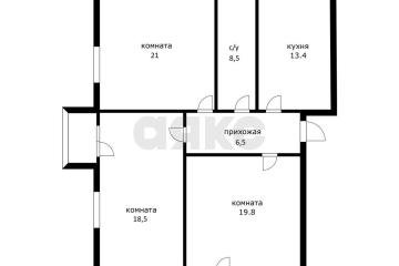 Фото №1: 3-комнатная квартира 90 м² - Краснодар, мкр. Центральный, ул. Красная, 78