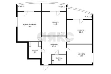 Фото №3: 3-комнатная квартира 84 м² - Краснодар, мкр. имени Петра Метальникова, ул. Петра Метальникова, 38