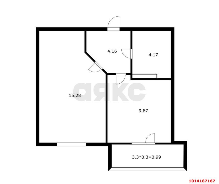 Фото №4: 1-комнатная квартира 36 м² - Краснодар, Светлоград, ул. Красных Партизан, 1/4к3