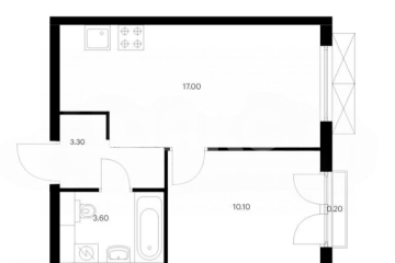 Фото №1: 1-комнатная квартира 34 м² - Глухово, ул. Советская, 13Бс2