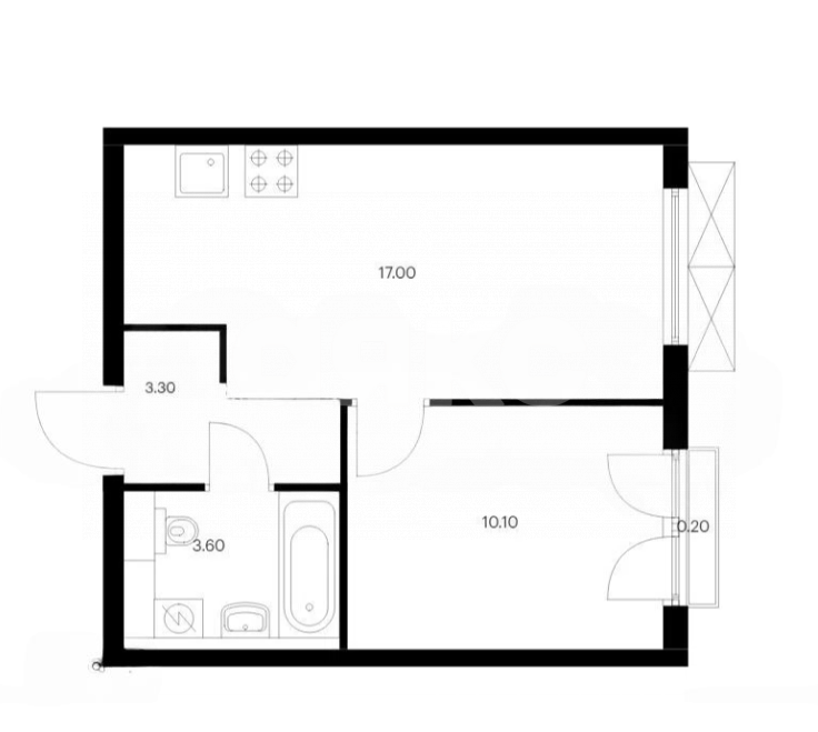 Фото №1: 1-комнатная квартира 34 м² - Глухово, ул. Советская, 13Бс2