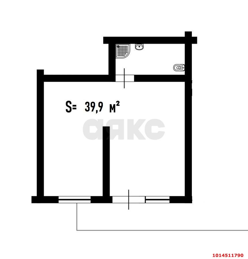 Фото №3: Торговое помещение 40 м² - Краснодар, жилой комплекс Фонтаны, ул. Старокубанская