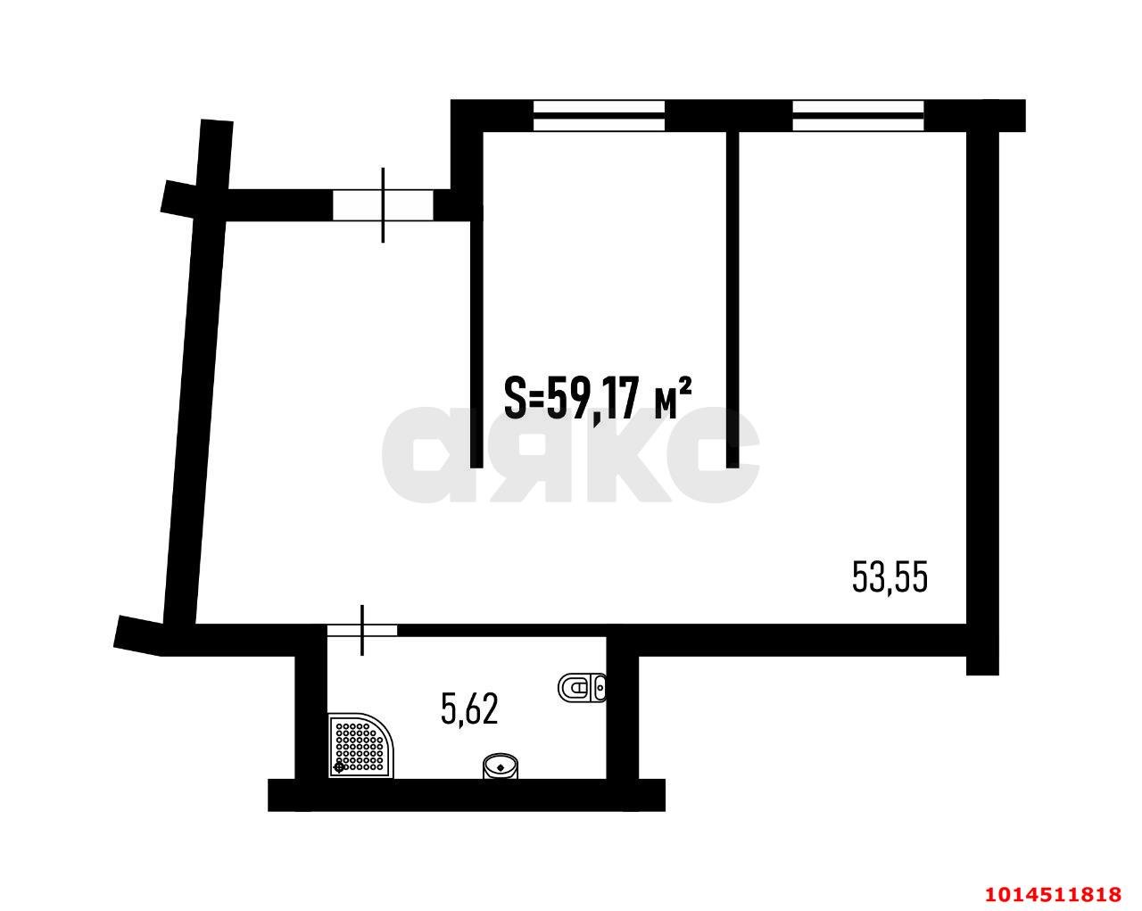 Фото №2: Торговое помещение 60 м² - Краснодар, жилой комплекс Фонтаны, ул. Старокубанская, 2/23к2