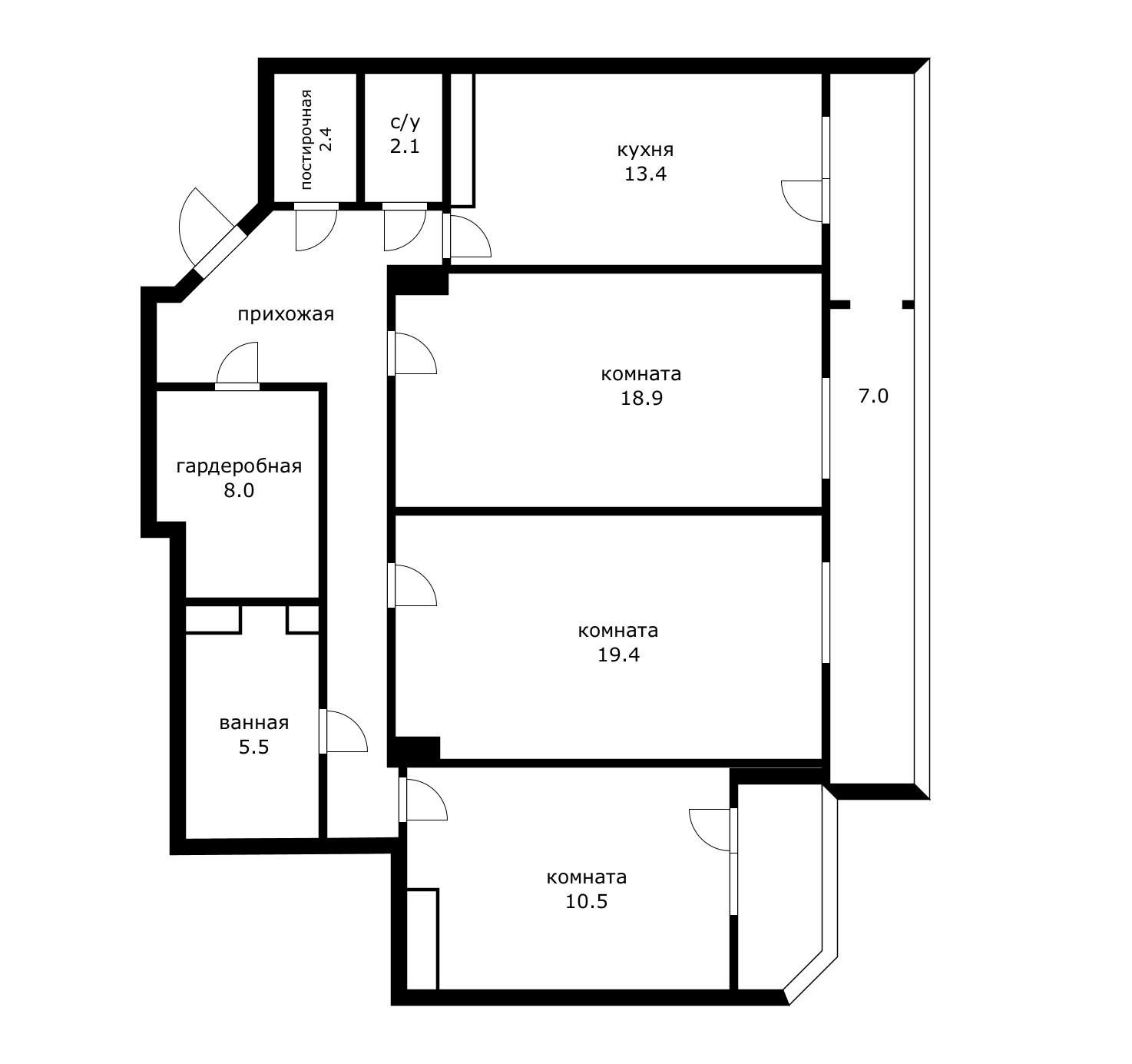 Фото №17: 3-комнатная квартира 122 м² - Краснодар, имени Маршала Жукова, мкр. Прикубанский внутригородской округ, ул. Александра Покрышкина, 4/10