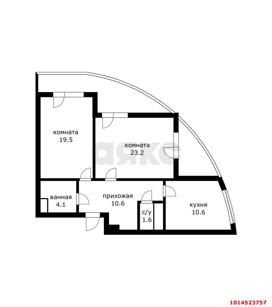 Фото №12: 2-комнатная квартира 89 м² - Краснодар, жилой комплекс Империал, ул. Бородинская, 137/1