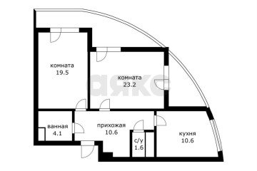 Фото №4: 2-комнатная квартира 89 м² - Краснодар, мкр. жилой комплекс Империал, ул. Бородинская, 137/1