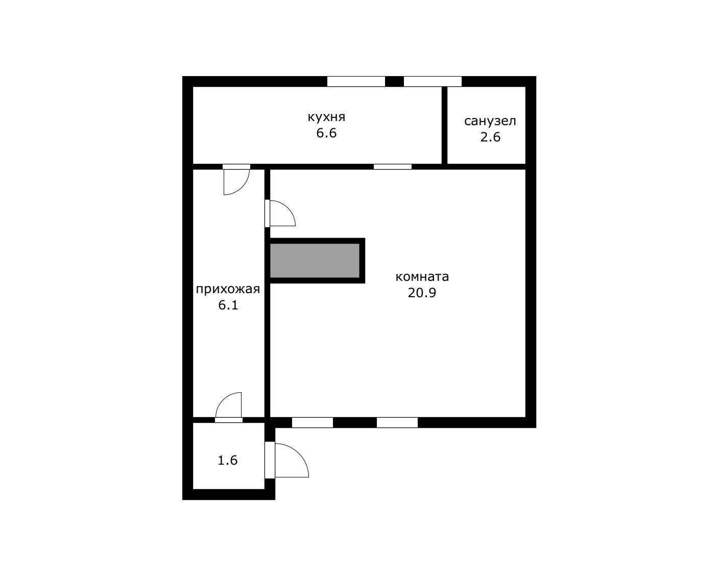 Фото №7: 1-комнатная квартира 37 м² - Краснодар, ул. Орджоникидзе, 1
