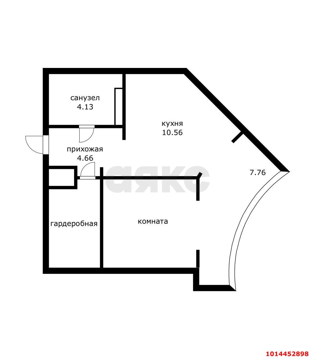 Фото №3: 1-комнатная квартира 41 м² - Краснодар, Достояние, ул. им. Мурата Ахеджака, 10А