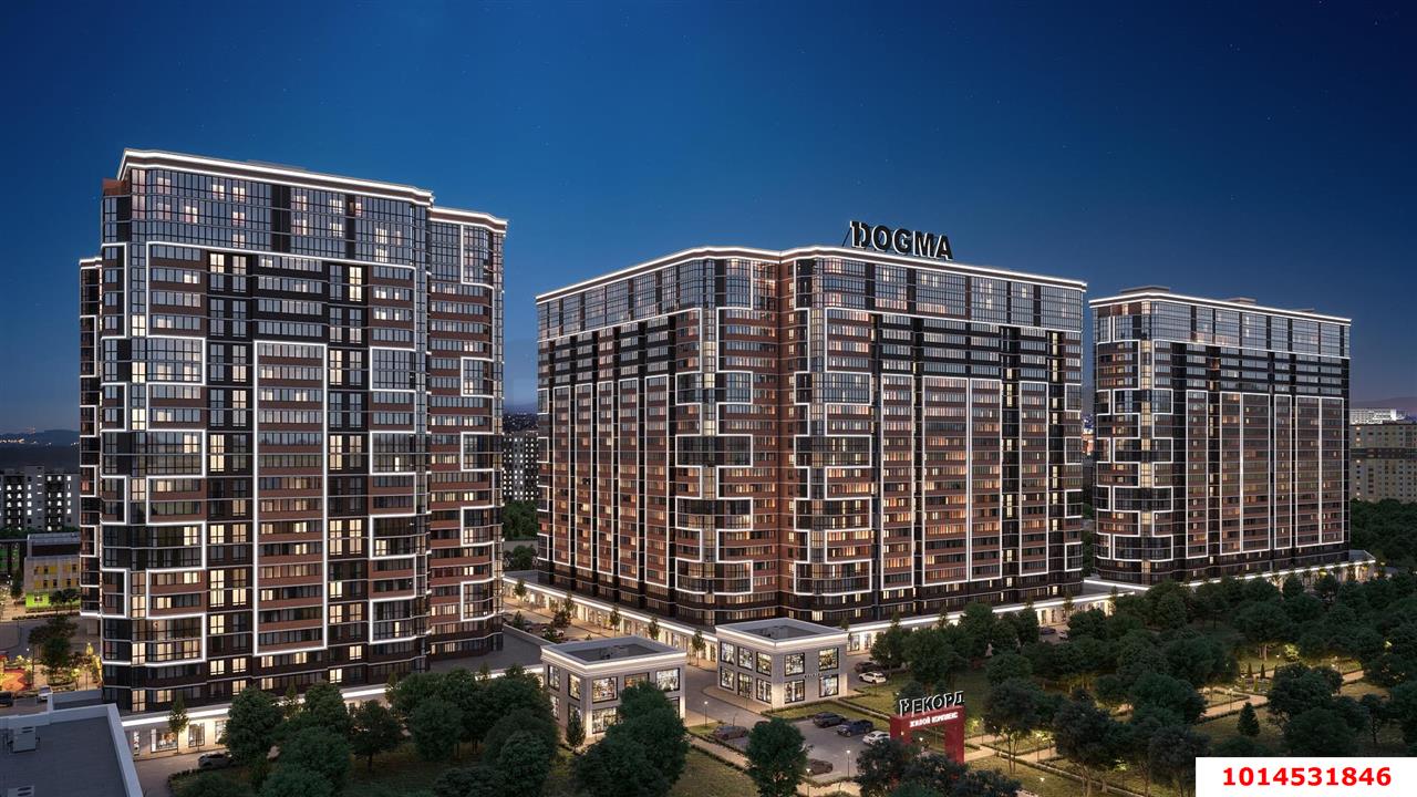 Фото №2: 1-комнатная квартира 41 м² - Краснодар, жилой комплекс Рекорд, ул. Новороссийская, 102И