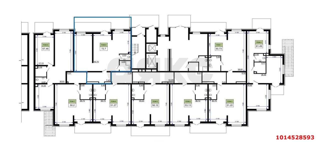 Фото №8: Коммерция 72 м² - Краснодар, ЖК Лучший, Прикубанский внутригородской округ, Завод Радиоизмерительных Приборов, имени Петра Метальникова, мкр. жилой комплекс Лучший, ул. Ростовское шоссе, 30/6