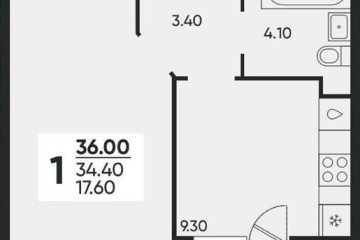 Фото №1: 1-комнатная квартира 35 м² - Краснодар, мкр. жилой комплекс Архитектор, 