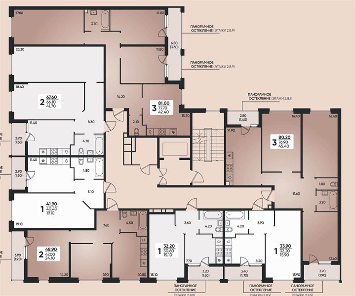 Фото №9: 3-комнатная квартира 80 м² - Краснодар, Прикубанский внутригородской округ, мкр. жилой комплекс Архитектор