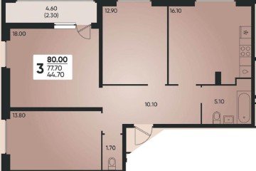 Фото №1: 3-комнатная квартира 80 м² - Краснодар, мкр. Прикубанский внутригородской округ, ул. Доблести, 8к1