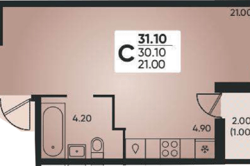 Фото №1: Студия 30 м² - Краснодар, мкр. Прикубанский внутригородской округ, ул. Доблести, 8к1