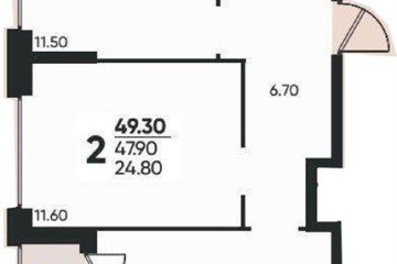 Фото №1: 2-комнатная квартира 48 м² - Краснодар, мкр. Прикубанский внутригородской округ, ул. Доблести, 8к1