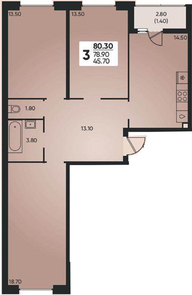 Фото №1: 3-комнатная квартира 79 м² - Краснодар, жилой комплекс Архитектор, мкр. Прикубанский внутригородской округ, ул. Доблести, 8к1