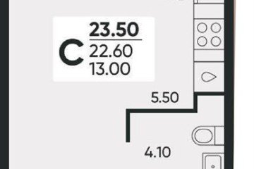 Фото №1: Студия 23 м² - Краснодар, мкр. Прикубанский внутригородской округ, ул. Доблести, 8к1