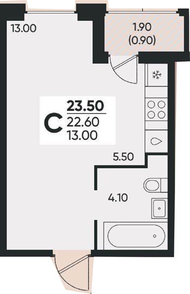 Фото №1: Студия 23 м² - Краснодар, жилой комплекс Архитектор, мкр. Прикубанский внутригородской округ, ул. Доблести, 8к1