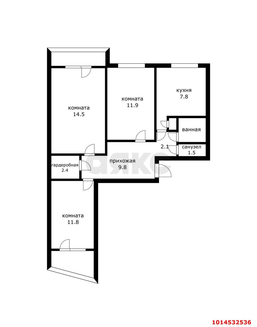 Фото №15: 3-комнатная квартира 64 м² - Краснодар, Комсомольский, ул. Симферопольская, 32