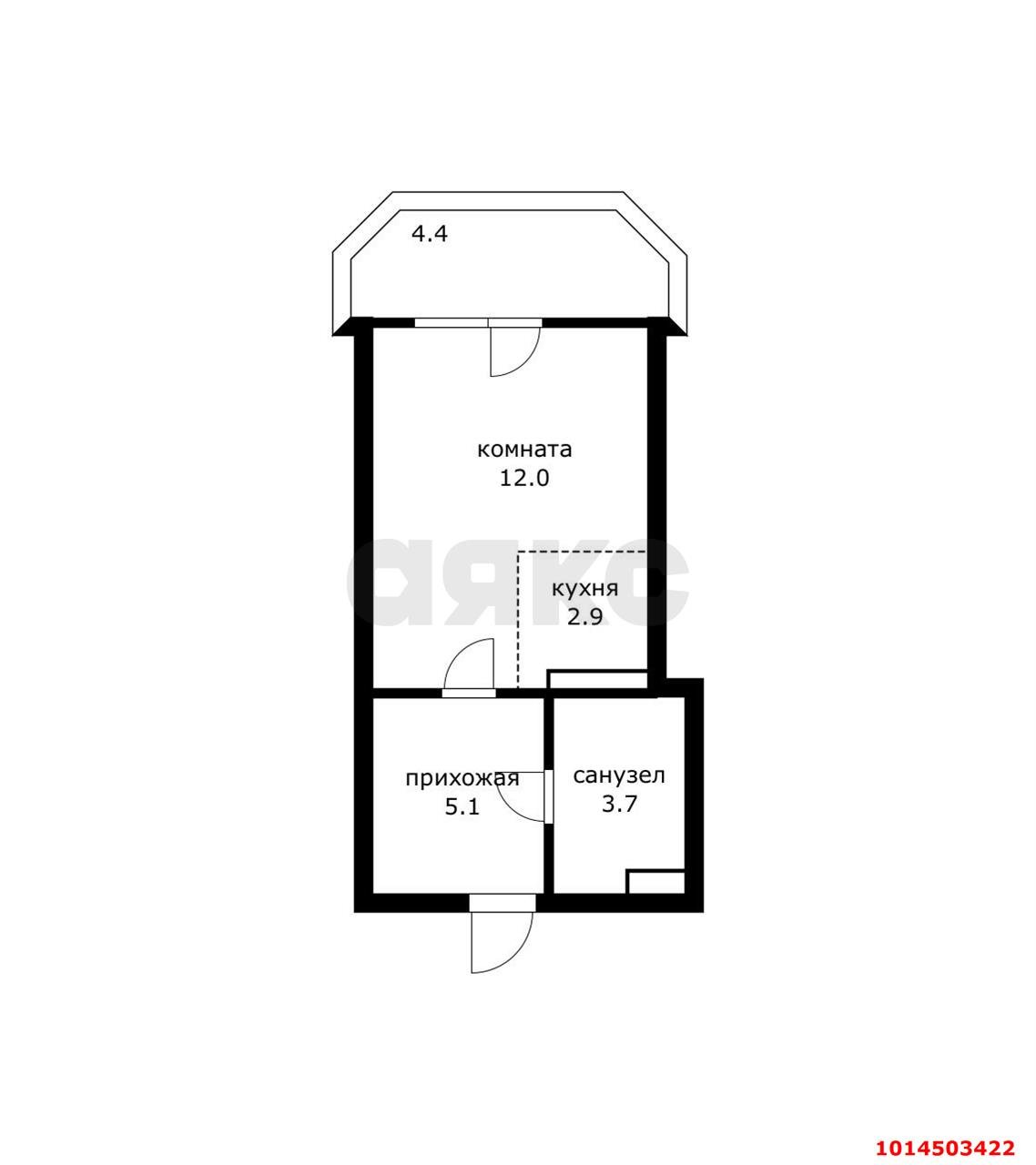 Фото №6: Студия 28 м² - Краснодар, жилой комплекс Керченский, ул. им. Героя Сарабеева В.И., 5/4
