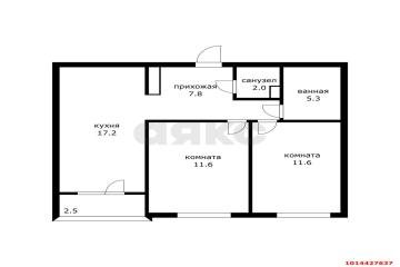 Фото №1: 2-комнатная квартира 55 м² - Краснодар, мкр. Прикубанский внутригородской округ, ул. Лётчика Позднякова, 2к19