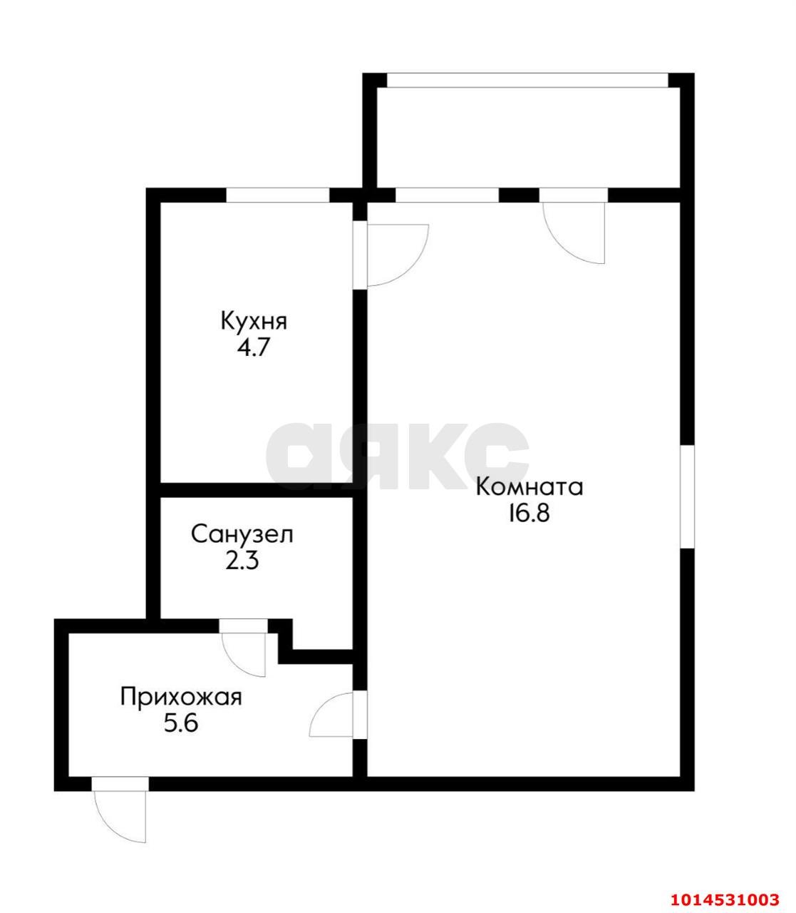 Фото №7: 1-комнатная квартира 31 м² - Краснодар, Черёмушки, ул. Ставропольская, 107/3