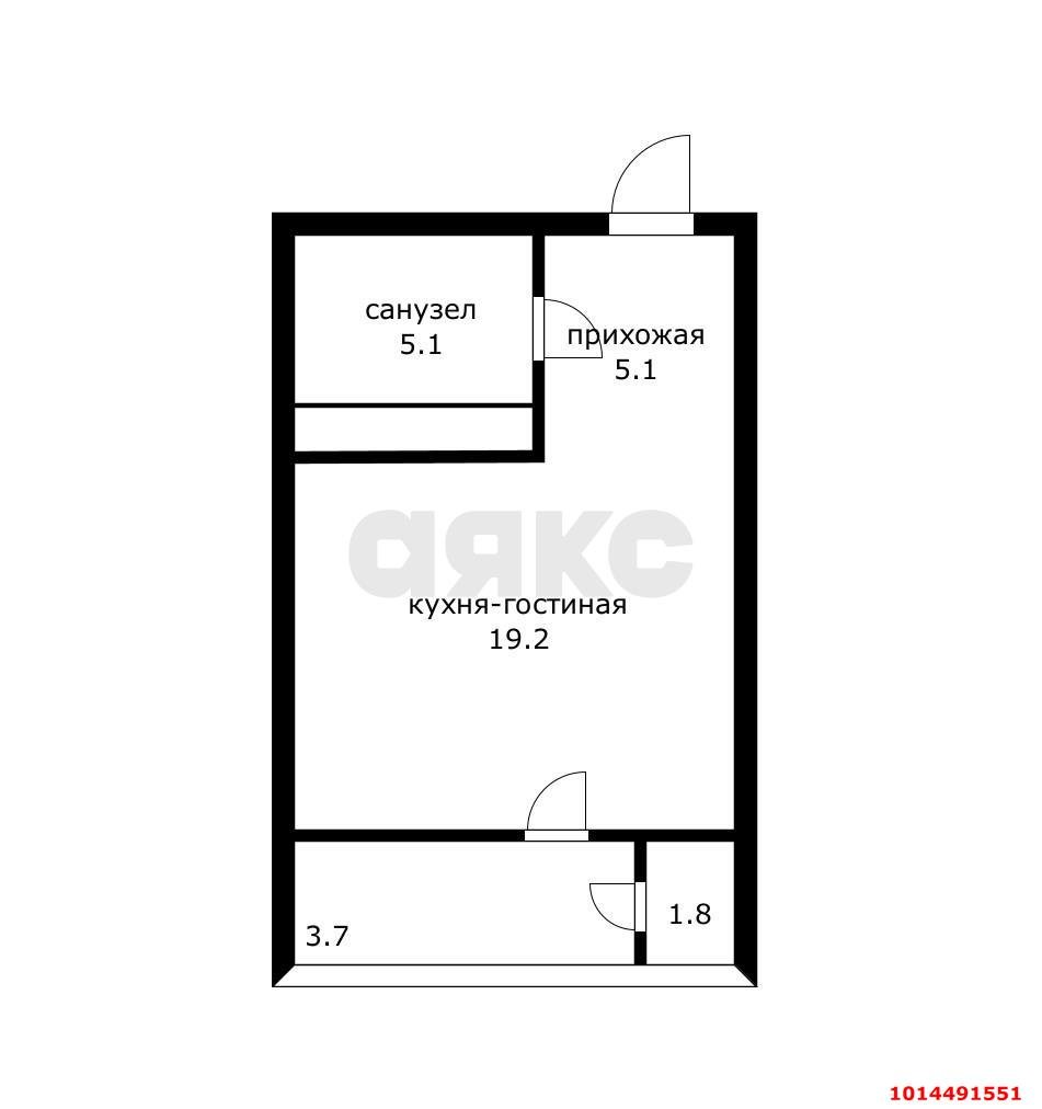 Фото №9: Студия 33 м² - Краснодар, Школьный, Прикубанский внутригородской округ, Круглик, мкр. жилой комплекс Сердце, ул. Школьная, 1