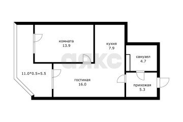 Фото №3: 1-комнатная квартира 58 м² - Краснодар, мкр. жилой комплекс Титаны, б-р Адмирала Пустошкина, 11/1