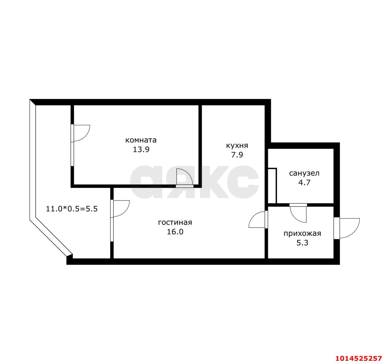 Фото №3: 1-комнатная квартира 58 м² - Краснодар, жилой комплекс Титаны, б-р Адмирала Пустошкина, 11/1
