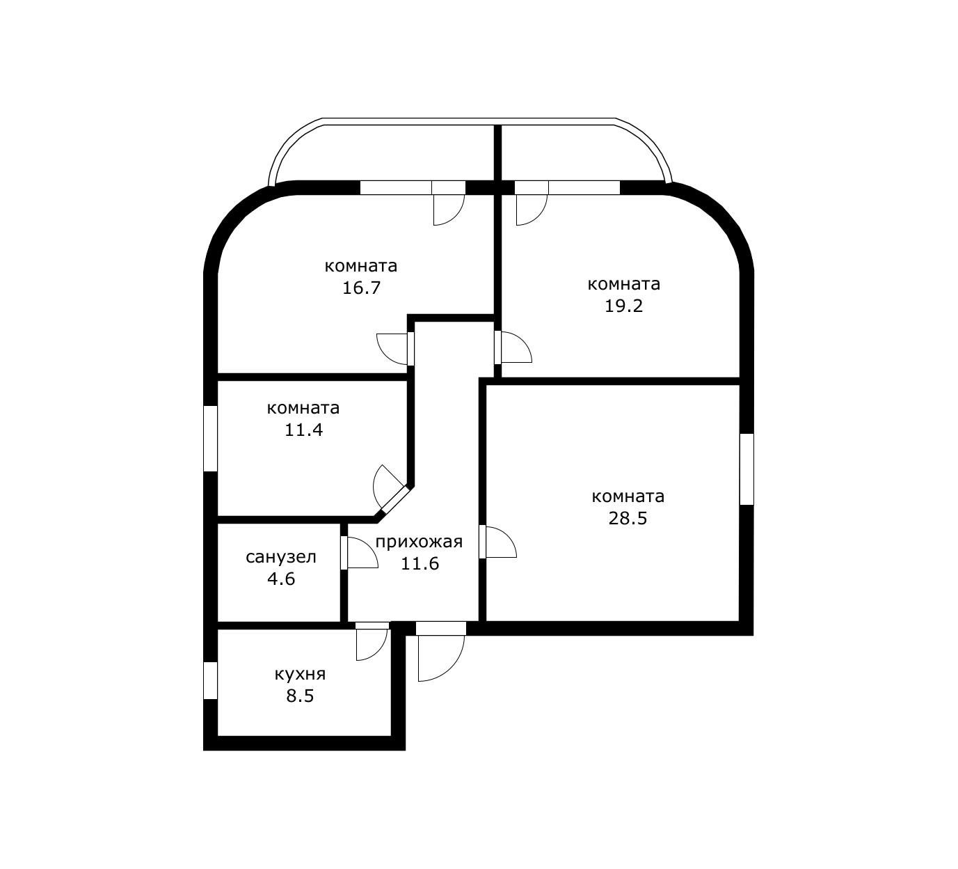 Фото №8: 4-комнатная квартира 107 м² - Яблоновский, ул. Советская, 6