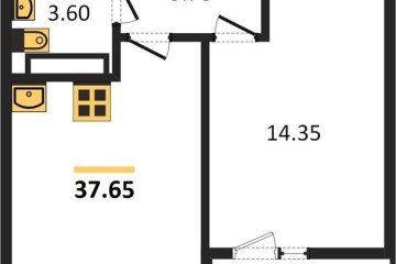 Фото №1: 1-комнатная квартира 38 м² - Краснодар, мкр. Карасунский внутригородской округ, ул. имени Владимира Жириновского, 7