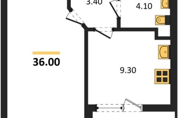 Фото №1: 1-комнатная квартира 36 м² - Краснодар, мкр. Прикубанский внутригородской округ, ул. Доблести, 8к1