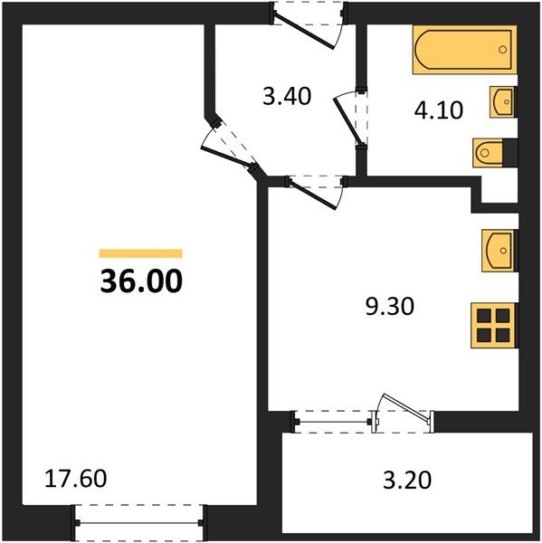 Фото №1: 1-комнатная квартира 36 м² - Краснодар, жилой комплекс Архитектор, мкр. Прикубанский внутригородской округ, ул. Доблести, 8к1