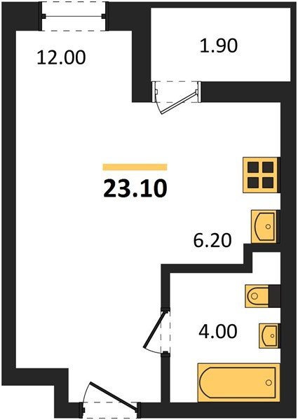 Фото №1: Студия 23 м² - Краснодар, жилой комплекс Архитектор, мкр. Прикубанский внутригородской округ, ул. Доблести, 8к1