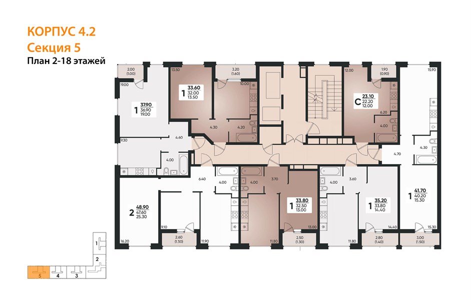 Фото №8: Студия 23 м² - Краснодар, жилой комплекс Архитектор, мкр. Прикубанский внутригородской округ, ул. Доблести, 8к1