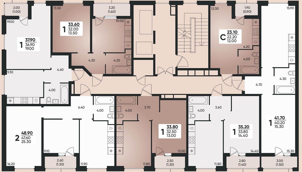 Фото №8: 1-комнатная квартира 34 м² - Краснодар, жилой комплекс Архитектор, ул. Доблести, 8к1