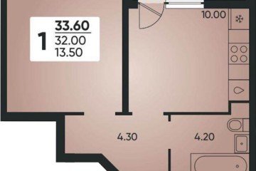 Фото №1: 1-комнатная квартира 33 м² - Краснодар, мкр. жилой комплекс Архитектор, ул. Доблести, 8к1