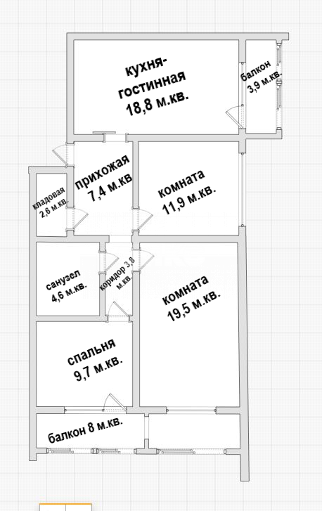 Фото №23: 3-комнатная квартира 78 м² - Геленджик, жилой комплекс Кубанская Марка, ул. Маршала Жукова, 1к2