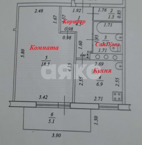 Фото №16: 1-комнатная квартира 34 м² - Темрюк, ул. Калинина, 101/1