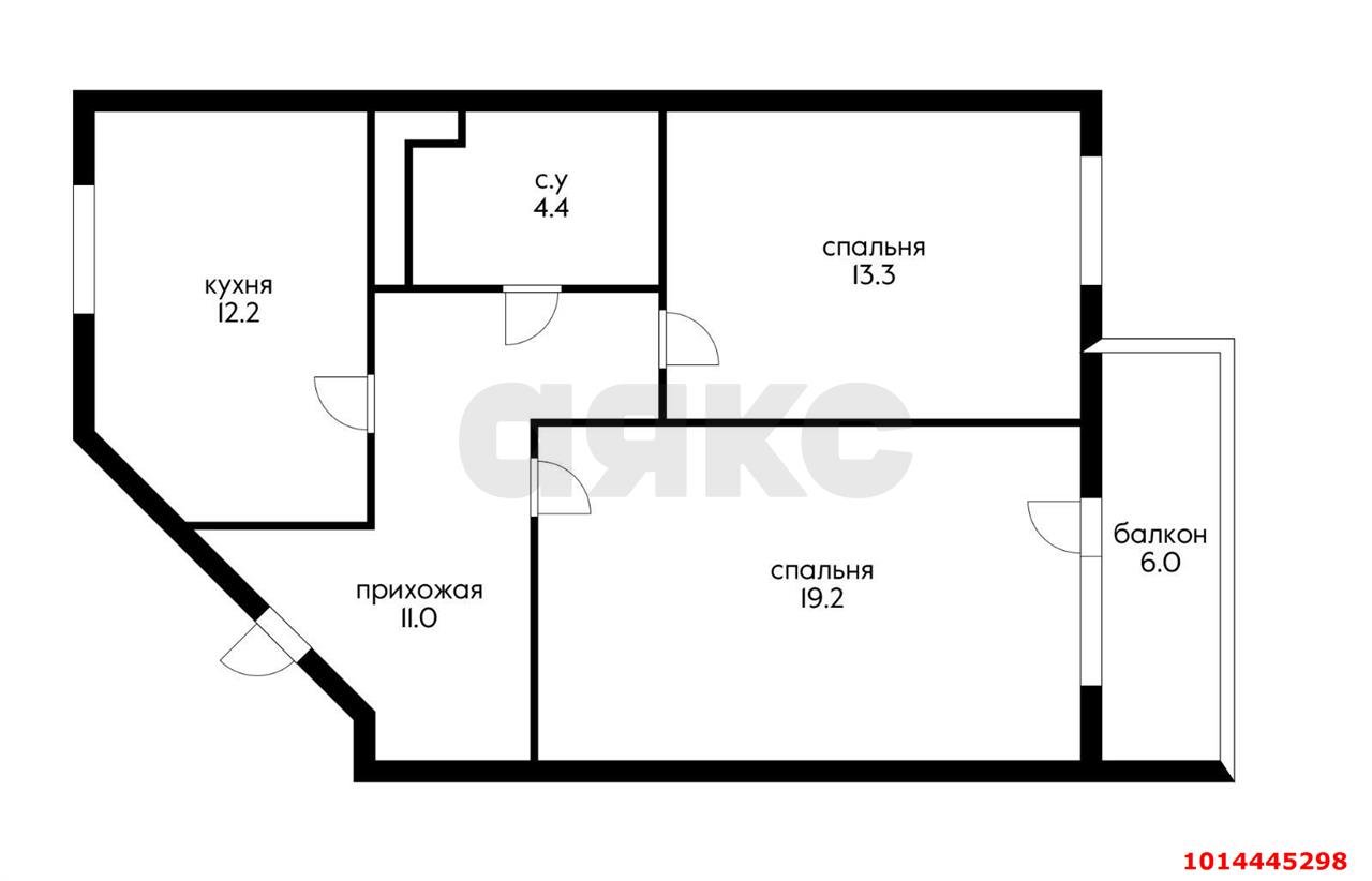 Фото №6: 2-комнатная квартира 63 м² - Берёзовый, жилой комплекс Берёзовый Парк, ул. Декоративная, 1/5к2