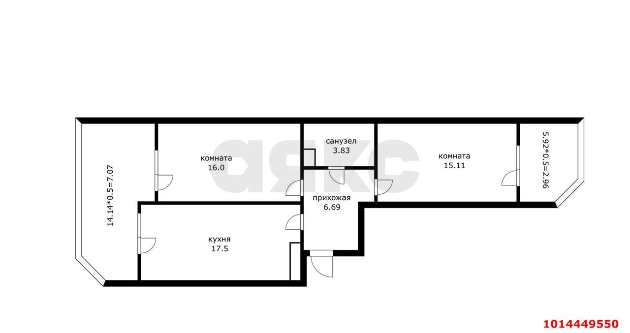 Фото №18: 2-комнатная квартира 75 м² - Краснодар, Прикубанский внутригородской округ, квартал Доброта, мкр. Любимово, 16
