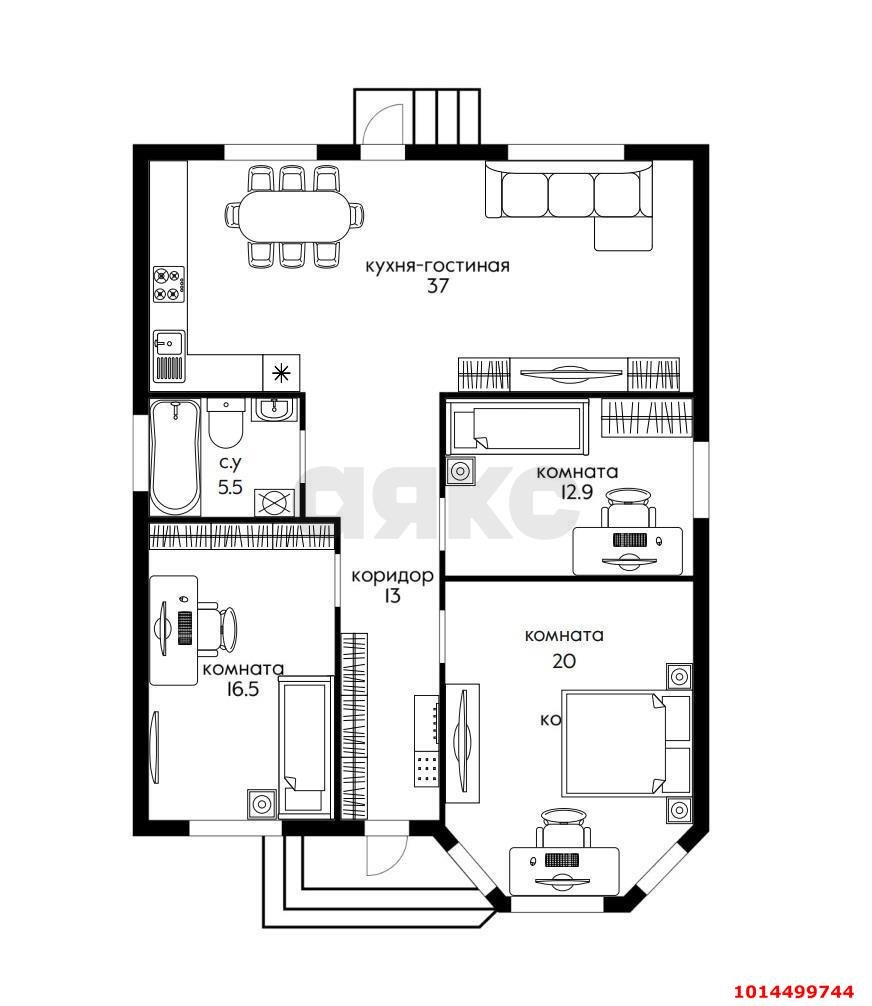 Фото №11: Дом 108 м² + 3 сот. - Яблоновский, ул. Фрунзе, 84/1