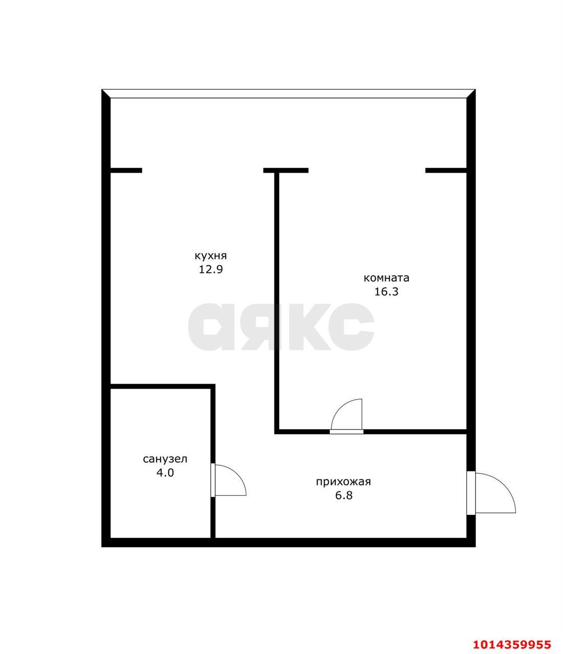 Фото №12: 1-комнатная квартира 40 м² - Российский, Прикубанский внутригородской округ, ул. Куликова Поля, 27