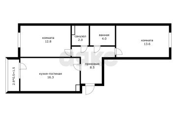 Фото №4: 2-комнатная квартира 62 м² - Краснодар, п. коттеджный  Фестивальный, ул. Круговая