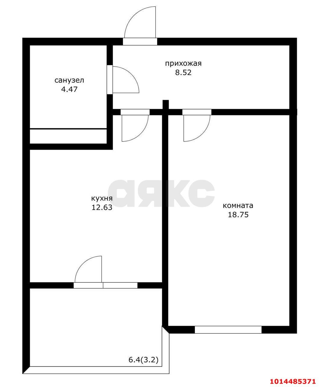 Фото №9: 1-комнатная квартира 44 м² - Краснодар, жилой комплекс Аврора, ул. имени Дзержинского, 95