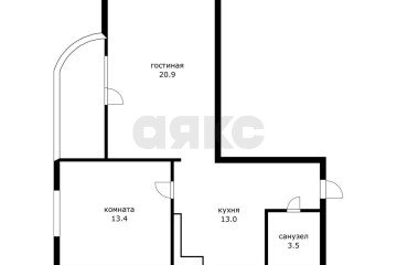 Фото №2: 2-комнатная квартира 50 м² - Краснодар, мкр. 9-й километр, ул. Циолковского, 9