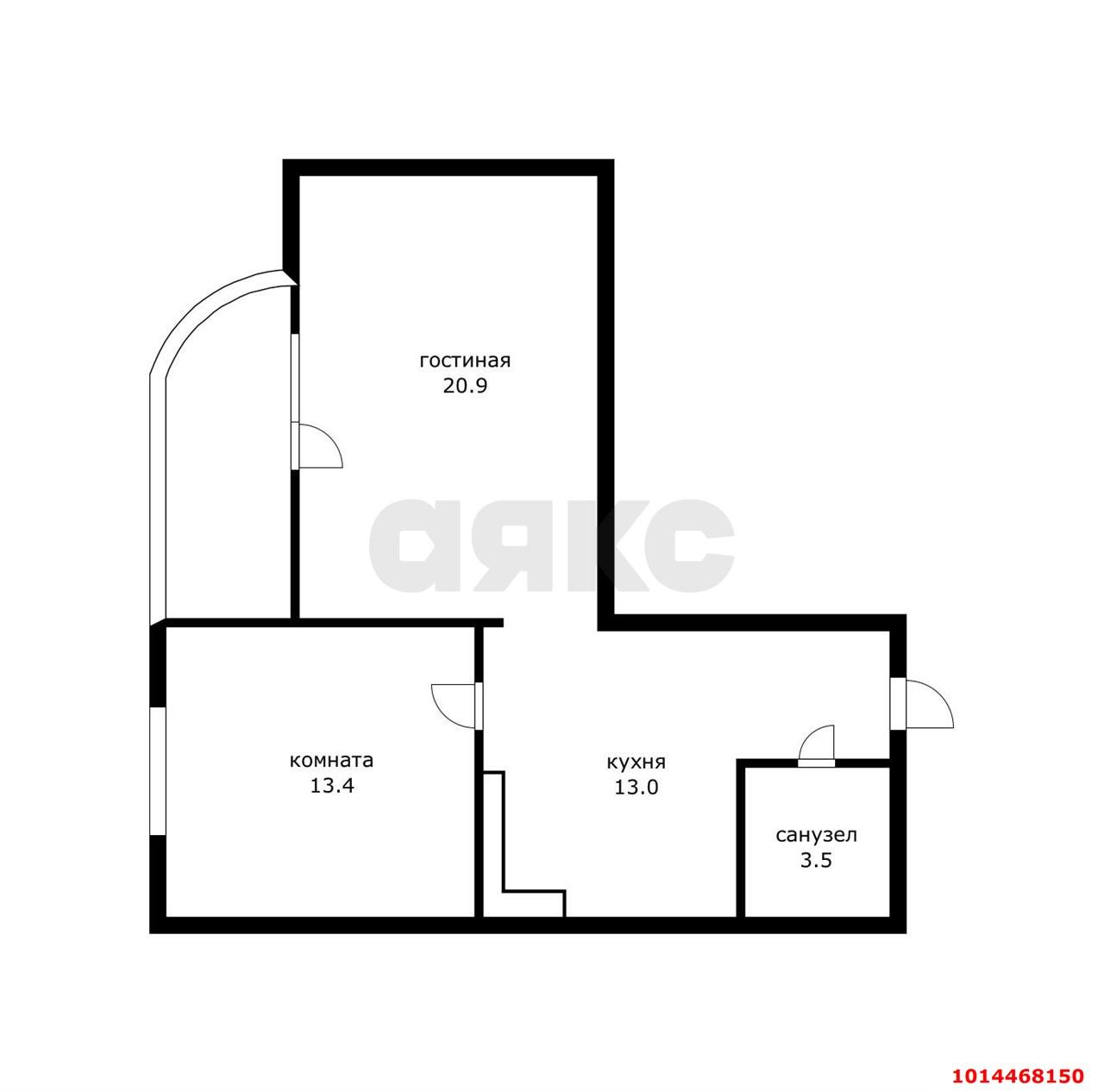 Фото №2: 2-комнатная квартира 50 м² - Краснодар, 9-й километр, ул. Циолковского, 9