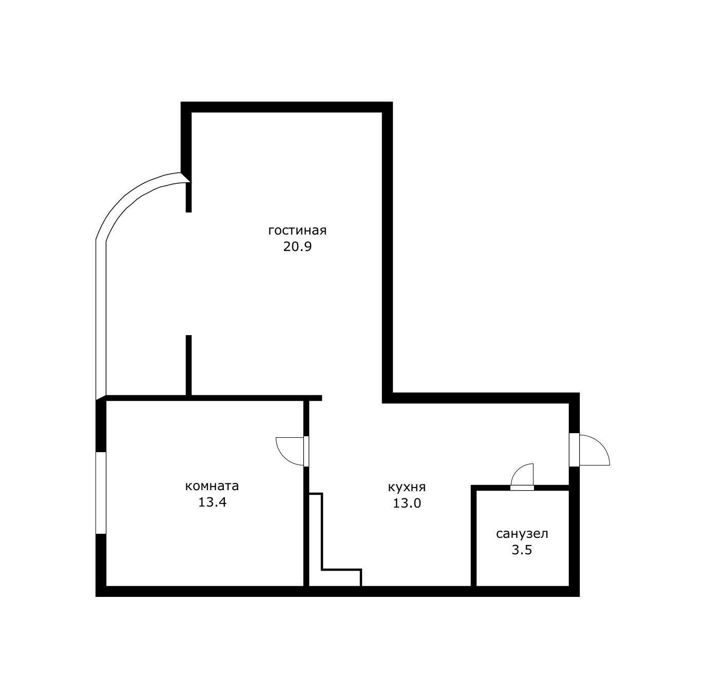 Фото №2: 2-комнатная квартира 54 м² - Краснодар, Прикубанский внутригородской округ, мкр. Репино, пр-д Репина, 1/2к1