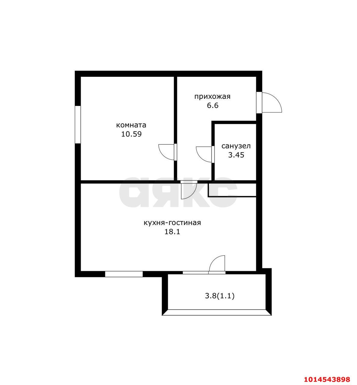 Фото №10: 1-комнатная квартира 43 м² - Берёзовый, жилой комплекс Огурцы