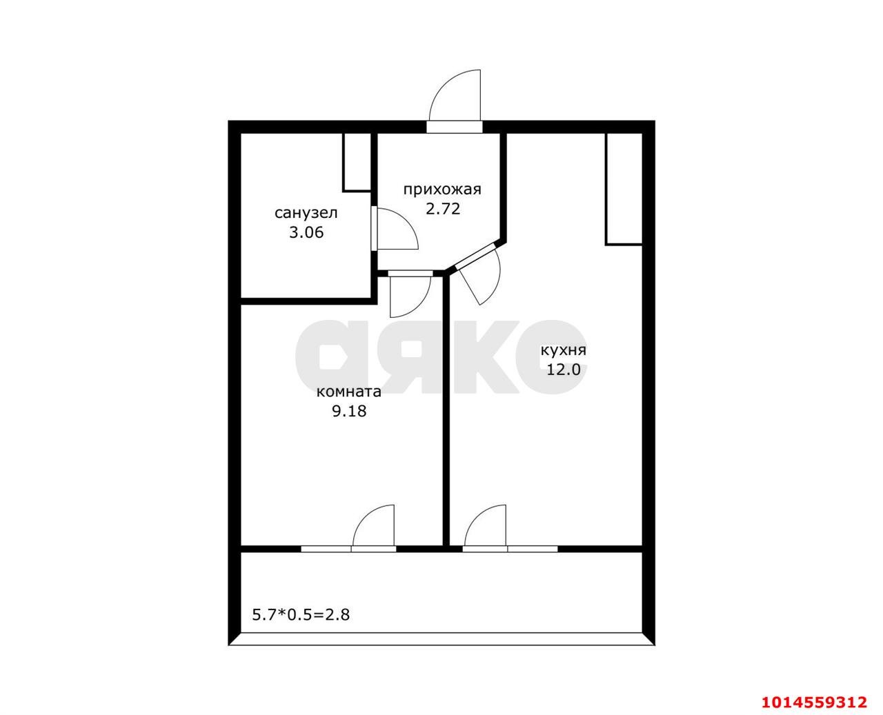 Фото №16: 1-комнатная квартира 34 м² - Краснодар, имени Петра Метальникова, ул. Петра Метальникова, 38